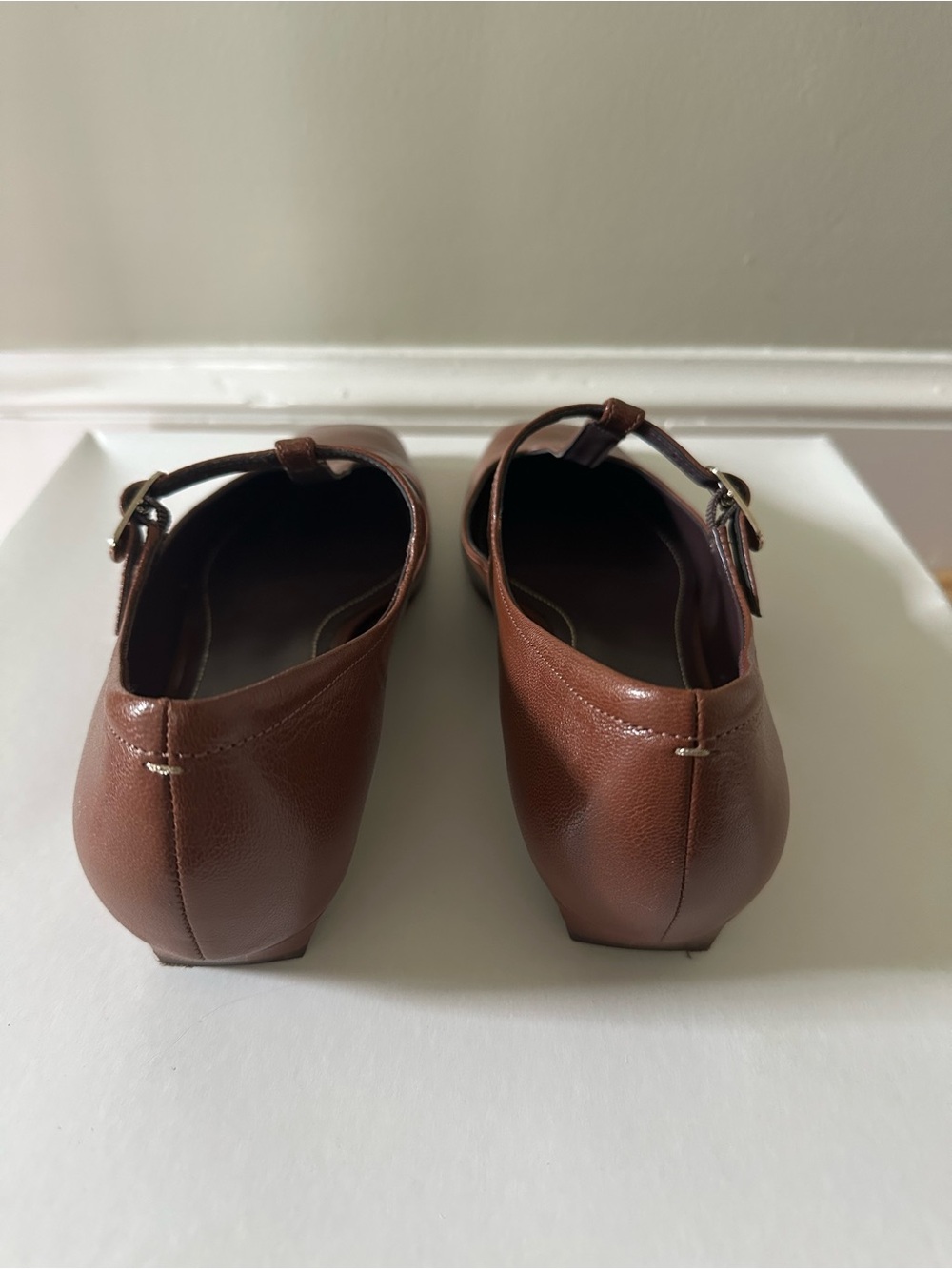 Naturalizer 27 EDIT Bella Caramel T-Strap Flats with Buckle - Picture 3 of 5